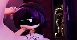 3d absurd_res accurate_art_style anger_vein armac104 blender blender_(artwork) blender_(software) blender_cycles cheating cuckold cuckolding fellatio glitch_productions hand_on_head hand_on_leg heart heartbeat human human_on_humanoid human_on_robot irritated light-skinned_male male/female murder_drones murder_drones_x_humans n_(murder_drones) ntr robot rose short_girl uzi_(murder_drones) valentine's_day