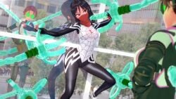 3d asian asian_female ass big_ass big_breasts black_hair breasts cindy_moon heroine japanese japanese_female koikatsu korean korean_female large_ass large_breasts marvel marvel_comics masked_female scarf silk_(marvel) spandex spider-man_(series) superhero_costume superheroine tentacle thick_thighs thighs