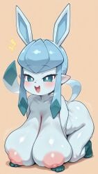 ai_generated glaceon lola_(slimegirl42) naked naked_female nude nude_female oc on_all_fours original_character self_upload shortstack slimegirl42 tagme