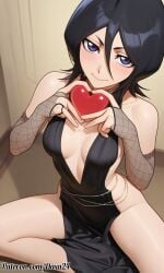 ai_generated anime_girl black_hair bleach bleach:_the_thousand-year_blood_war curvy daxa female heart kuchiki_rukia patreon patreon_artist patreon_link patreon_reward patreon_url patreon_username sexy smile spread_legs thick_thighs