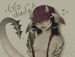 1girls breasts deadlock female gargoyle ivy_(deadlock) nipples onsele overalls tagme