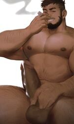 1boy 1male abs arm_hair balls bara beard beating_off big_balls big_penis boner chest_hair cigar cigarette completely_naked completely_nude cum cum_drip cum_on_penis cum_on_self cumming cumshot dark-skinned_male dark_skin ejaculation erect_nipples erect_penis erection facial_hair hairless_balls hairy_arms hairy_chest hairy_legs happy_trail hard_on highres holding holding_cigarette holding_penis jacking_off jerking jerkingoff large_penis leg_hair looking_pleasured male male_focus male_masturbation male_nipples male_only male_orgasm male_pubic_hair manly masturbating masturbation muscular muscular_male navel_hair nipples nude_male one_handed_masturbation open_mouth orgasm original pecs pectorals penile_masturbation penis penis_grab plump powerlesssong precum pubic_hair short_hair sitting solo solo_male spread_legs stiffy stroking stroking_cock stroking_penis thick_thighs thighs toned toned_male uncensored undercut veins veiny_penis