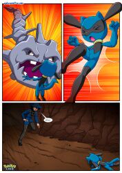 3boys anthro ass bbmbbf comic human male male_only nintendo palcomix pokemon pokemon_(species) pokepornlive riolu riolu_and_me_(comic) steelix