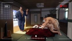 2boys 3boys abs all_fours anal anal_insertion anal_sex armpit_hair ass balls_deep bara beard beefy biceps big_penis blush brown_hair ceiling ceiling_light censor_bar censored censored_penis completely_nude daddy dark_room dilf doggy_style drawer duo erection from_behind from_behind_position gay hi_res humping hunk japanese_house kimono kotatsu leg_hair male male/male male_only male_penetrated male_penetrating male_penetrating_male manly mature_male morning motion_blur muscles muscular muscular_arms muscular_ass muscular_back muscular_legs muscular_male muscular_thighs nonchalant nude nullqllun original original_character panting pecs penis pointless_censoring quadriceps raw_sex recording sex shameless short_hair size_difference snow snowing spread_legs steam steamy_breath sunlight tatami thick thick_arms thick_legs thick_penis thick_thighs thrusting tough_guy triceps veiny_penis winter yaoi yukata