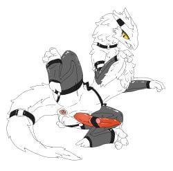 2_horns 3_toes accessory animal_genitalia anus arm_warmers armwear ass beak bodily_fluids choker claws clothed clothing crossdressing dragon dripping erection feet feral footwear fur furgonomics furred_dragon furred_scalie gagaga_ram gaping gaping_anus genital_fluids genital_slit genitals horn jewelry long_penis lying male mythological_creature mythological_scalie mythology necklace on_side penile penis pink_anus precum precum_drip red_penis scalie sex_toy simple_background socks solo stirrup_socks tail tail_accessory toes vibrator vibrator_on_penis white_background white_body white_fur yellow_eyes