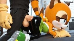 3d 3d_animation ai_generated anal animated clothed_sex doggy_style from_behind from_behind_position marine_the_raccoon sex side_view sonic_(series)