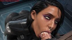 ai ai_generated azure993 blowjob breasts cum cum_in_mouth cum_inside cumming dark-skinned_female dark_skin deepthroat disney fake_art fellatio female female_focus girl jedi:_fallen_order star_wars trilla_suduri uncensored
