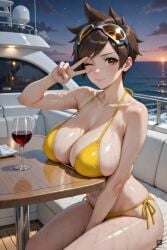 ai_generated big_breasts breasts citlali_main curvy curvy_figure female large_breasts overwatch sexy solo solo_female tagme tracer wine
