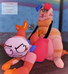 2026 2boys 3d 3d_(artwork) 3d_animation 3d_model ambiguous_penetration angry anthro anthro_on_anthro anthro_penetrated ask_blog big_hands blushcrunch_studio closed_eyes dandy's_world deerdonut femboy freckles freckles_on_face gay goob_(dandy's_world) impregnation male male/male male_pregnancy ovum roblox roblox_game sex sex_on_floor shrimpo_(dandy's_world) sperm sperm_cell sperm_meets_ovum teeth_clenched tongue_out twitter_link