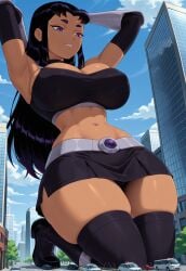 1girls ai_generated alien alien_girl alien_humanoid big_breasts blackfire breasts car cars city dc dc_comics female female_focus female_only giantess komand'r large_boobs large_breasts looking_down memesrus1234 solo solo_female solo_focus tanned tanned_female tanned_skin teen_titans thick_thighs thigh_strap thighs