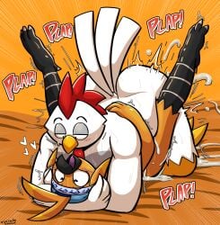 2026 anthro anthro_on_anthro anthro_penetrated anthro_penetrating anthro_penetrating_anthro ass avian avian_caruncle beak bed big_butt bird black_beak black_eyes blue_clothing blue_hat blue_headwear blush bodily_fluids chicken claws clothing comb_(anatomy) cum cum_on_leg cum_splatter eye_roll feathers feet felino from_front_position furniture galliform genital_fluids grey_body grey_feathers hair hat hat_only head_crest headgear headgear_only headwear headwear_only heart_eyes heart_symbol hi_res hotshot_(tricktrashing) hug legs_up looking_at_another looking_down looking_pleasured looking_up lying male male/male male_on_bottom male_on_top male_penetrated male_penetrating male_penetrating_male mating_press missionary_position mostly_nude motion_lines nude on_back on_bed on_bottom on_top onomatopoeia orange_body orange_feathers overweight overweight_anthro overweight_male penetration phasianid purple_tongue red_hair robbie_(felino) scuted_legs scutes sex shaking sound_effects tail tail_feathers talons text thick_thighs thrusting toe_claws toes tongue tongue_out trembling white_body white_claws white_feathers yellow_beak yellow_body yellow_feathers