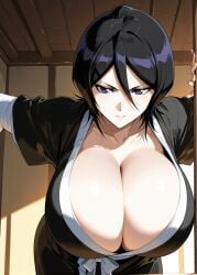 1girls ai_generated alternate_ass_size alternate_body_type alternate_breast_size alternative_bust_size beautiful beauty below_view black_eyes black_hair bleach bleach:_the_thousand-year_blood_war breasts breasts_bigger_than_head cleavage clothed clothing elisabeth_cheria female female_focus female_only from_below gigantic_breasts huge_breasts hyper hyper_breasts kuchiki_rukia large_breasts massive_ass massive_breasts massive_thighs massive_tits mommy mommy_milker mommy_milkers open_clothes open_eyes patreon patreon_username sexy_body short_hair solo solo_female solo_focus stretched_clothing tight_clothing voluptuous