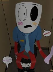 absurd_res bathroom bottomwear bottomwear_down clothed clothing embarrassed female gangle_(tadc) glitch_productions hi_res humanoid necktie pants pants_down partially_clothed public_restroom restroom_stall sitting sitting_on_toilet sketch solo surprised the_amazing_digital_circus thedispenser69 toilet toilet_paper toilet_use walk-in wiping wiping_butt