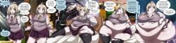 1boy1girl akamatsu_kaede ass ass_expansion assthethick bbw belly belly_expansion belly_overhang big_ass big_belly big_breasts bloated bloated_belly bloated_stomach blonde_hair body_growth_(enlargement) breast_expansion breast_growth_(enlargement) breasts bubble_ass bubble_butt chubby chubby_female chubby_male comic danganronpa dialogue digital_media_(artwork) english_text fat fat_ass feedee feederism feeding female female_focus gluttony huge_ass huge_breasts huge_thighs hyper_fat hyper_thighs large_ass large_breasts morbidly_obese morbidly_obese_female obese overweight overweight_female ripped_clothing ripped_pants ripped_shirt school_uniform shuichi_saihara ssbbw thick_thighs weight_gain weight_gain_female weight_gain_sequence