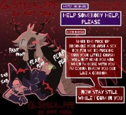 2boys arm_grab ass_up crying_with_eyes_open cum_in_ass cum_inside cute_male edgyverse fundamental_paper_education gay_sex hansel_(edgyverse) help helpless_male latenighturban mister_broomire_(edgyverse) no_visible_genitalia non-human rape sex sexy_pose shocked_expression stela666 toony toony_face