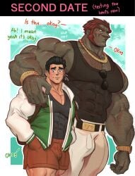 2boys abs age_difference arm_around_shoulders arm_hair bara big_bulge big_muscles big_pecs black_hair blush bulge chest_hair couple crossover daddy dark-skinned_male dark_skin dialogue dilf ganondorf ganondorf_(ocarina_of_time) gay gerudo hair hairy hairy_chest hairy_male huge_muscles huge_pecs human human_on_humanoid humanoid humanoid_on_human hunk interracial interspecies larger_humanoid larger_male light-skinned_male light_skin little_mac male male/male male_focus male_only mature mature_male muscular muscular_human muscular_humanoid muscular_male nintendo ocarina_of_time older_humanoid older_humanoid_younger_human older_man_and_younger_boy older_on_young pecs punch-out!! punch_out red_hair romantic romantic_couple sideburns size_difference smaller_human smaller_male standing super_smash_bros. tank_top the_legend_of_zelda the_legend_of_zelda:_ocarina_of_time wolf_con_f younger_human younger_male