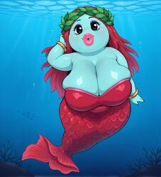 1girls ai_generated anthro bbw big_breasts big_lips chubby chubby_female cleavage colored_skin dress fat female furry furry_female huge_breasts huge_lips lochlady makeup mario_(series) nintendo overweight pink_lips pink_lipstick plump solo super_mario_odyssey yeta2