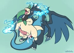 anal anal_orgasm anal_sex bayleef bodily_fluids charizard cum cum_in_ass cum_inside duo fan_character feral feral_on_feral genital_fluids knot looking_pleasured male male/male male_penetrated male_penetrating male_penetrating_male mega_charizard mega_charizard_x mega_evolution nicobay nintendo open_mouth orgasm orgasm_face penetration pokémon_(species) pokemon pokemon_(species) quadruped wolfluffyfly