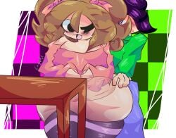 1boy 1girls bending_over female female_focus female_penetrated human joke_art leismirart male male/female moonlightdrawinguwu moonlightdrawinguwustyle sex table table_sex tagme