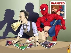 2boys j_jonah_jameson male male_only marvel multiple_males peter_parker spider-man spider-man_(series) straight_hair tagme yaoi