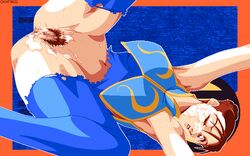 1990s 1996 20th_century arikawa bodysuit capcom censored chun-li dated female female_only human jumpsuit solo straight_hair street_fighter street_fighter_alpha street_fighter_alpha_2 street_fighter_alpha_3 tagme