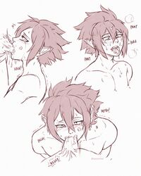 amajiki_tamaki artist_request blowjob blowjob_face elf_ears gay my_hero_academia pointy_ears spicystar tamaki_amajiki yaoi