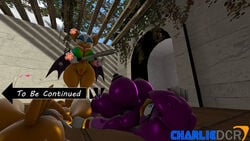 3d 3d_model after_sex angry avian balls bat bat_(object) beak bird blue_eyes blush bouncing_breasts breasts charliedcr chiropteran clothing cum duo eyelashes female fox fur gloves heart_eyes large_penis larger_female male mobian mobian_(species) mobian_bat penis purple_body purple_hair rouge_the_bat sega size_difference smaller_male smile sonic_(series) sonic_adventure_2 sonic_the_hedgehog_(series) tails to_be_continued wave_the_swallow weapon white_body