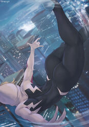 1girls ass big_ass big_breasts bodysuit clothed_female costume cutesexyrobutts_(style) favorite female female_focus female_only ghost-spider gwen_stacy high_resolution highres marvel marvel_comics patreon patreon_reward shexyo solo spandex spider-gwen spider-man:_into_the_spider-verse spider-man_(series) superhero_costume superheroine tagme