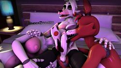 16:9 2021 3d 3d_(artwork) anthro ball_fondling balls binocszoomx10 bodily_fluids breasts canid canine digital_media_(artwork) erection fan_character female fingers five_nights_at_freddy's five_nights_at_freddy's_2 fondling fox foxy_(fnaf) genital_fluids genitals group group_sex hi_res licking licking_precum machine male male/female mammal mangle_(fnaf) nipples nude open_mouth oral penile penis penis_lick precum robot sex source_filmmaker threesome tongue tongue_out trio video_games widescreen