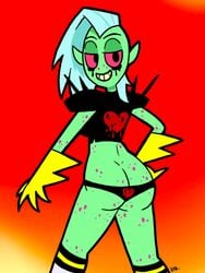 1girls ass big_ass dat_ass disney disney_channel disney_xd freckles green_skin large_ass lord_dominator panties theeyzmaster wander_over_yonder