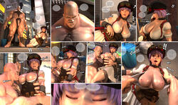 1girls 3d asian asian_female ayane_(doa) big_breasts dead_or_alive huge_cock large_breasts monster penis public public_sex purple_hair pussy rape red_eyes zeroreyko