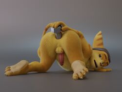 1boy 2025 3d 4_toes ass ass_up balls barefoot big_ass erection face_down_ass_up gay green_eyes grey_background male male_only no-name-no-problem paws penis ratchet_(ratchet_and_clank) ratchet_and_clank simple_background solo tagme tail video_games yaoi