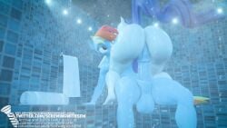 16:9 3d 4k absurd_res anal anal_sex animal_genitalia animal_penis animated anthro anthro_on_anthro anthro_penetrated anthro_penetrating anthro_penetrating_anthro ass balls big_butt biped blue_body child_bearing_hips curvaceous curvaceous_ass curvaceous_body curvaceous_female curvaceous_figure curvaceous_futa curvaceous_hips curvaceous_thighs curvy curvy_ass curvy_body curvy_female curvy_figure curvy_futa curvy_hips curvy_thighs detailed_background duo equid equine equine_genitalia equine_penis eyelashes friendship_is_magic futa_on_futa futanari genitals hair hasbro hi_res horsecock inside looking_back mammal my_little_pony no_sound nude penetration penile penile_penetration penis penis_in_ass pupils purple_hair rainbow_dash_(mlp) rarity_(mlp) screwingwithsfm sex short_playtime shorter_than_10_seconds shorter_than_30_seconds sitting smile tagme tail thick thick_hips thick_legs thick_thighs three-quarter_view towel video waifu white_body widescreen