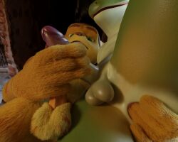 2025 2boys 3d amphibian ass balls erection gay low-angle_view male male_only no-name-no-problem penis ratchet_(ratchet_and_clank) ratchet_and_clank tagme video_games yaoi