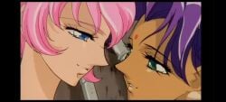 2d 2d_animation 2girls 90s animated anthy_himemiya ass background_music blue_eyes breasts breasts_touching canon_couple canonical_scene car_interior castle closed_eyes completely_nude completely_nude_female dark-skinned_female dark_skin eyebrows_visible_through_hair featureless feet green_eyes hands_on_another's_ass hands_on_ass hug hugging hugging_another hugging_partner indian indian_female interracial_yuri kiss kissing kissing_while_hugging lesbian lesbian_couple lesbian_kiss light-skinned_female light_skin long_hair longer_than_10_seconds movie music no_areola no_nipples nude nude_female official_animation outside outside_nudity passionate passionate_couple passionate_kiss pink_hair purple_hair revolutionary_girl_utena romantic romantic_ambiance romantic_couple screencap shorter_than_30_seconds slim_waist soles sound tagme toes utena_tenjou video yuri