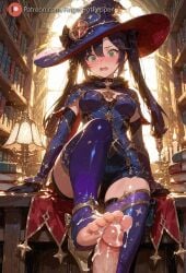 mona (genshin impact) from genshin impact by fingerhotpepper