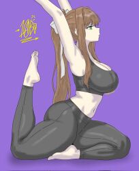 monika (doki doki literature club) from doki doki literature club by drawlab33t