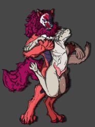 2_penises absurd_res anal anal_sex animal_genitalia animal_penis anthro big_dom_small_sub bodily_fluids canid canine canis carrying_another carrying_partner cum cum_in_ass cum_inside dominant duo fur furred_scalie genital_fluids genitals hemipenes hi_res knotting limepumpkin male male/male mammal mane multi_genitalia multi_penis muscular mythological_canine mythological_creature mythology orange_body orange_fur penetration penis penis_shaped_bulge reptile scalie size_difference snake snake_penis standing stomach_bulge unusual_anatomy unusual_genitalia unusual_penis werecanid werecanine werecreature werewolf wolf