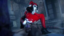 1boy 1girls 3d animated ass batman:_arkham_knight batman_(series) big_ass big_penis biting_lip blue_eyes bodysuit completely_naked completely_naked_male completely_nude completely_nude_male dark-skinned_male dark_skin dc dc_comics female_on_top femdom harley_quinn harley_quinn_(arkham) harley_quinn_(arkham_knight) harley_quinn_(classic) huge_cock interracial leeterr looking_back male_victim malesub no_sound nude_male pale-skinned_female pinned_down pounding red_lipstick riding ripped_bodysuit ripped_clothing rocksteady_studios rough_sex smile squatting thick_thighs torn_bodysuit torn_clothing vaginal vaginal_sex video