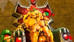 ! 1boy 2girls 3d 3d_(artwork) balls big_balls big_breasts big_penis big_thighs blush boiboi9999 bowser breasts brown_shoes cap cum cum_in_pussy cum_inside curvy curvy_female duo_focus female female/male gloves green_hair hair_over_one_eye half-closed_eyes hat heart hood kabalmystic_(style) larger_male light-skinned_female light_skin luigi_cap luigi_hat male/female mario_(series) mario_cap mario_hat mask naked nintendo nipples nude penis piranha_plant piranha_plant_girl pussy red_eyes red_hair sfm shoes shy_gal shy_gal_red sitting_on_throne smaller_female source_filmmaker thick thick_hips thick_thighs thighs throne vagina vaginal_penetration white_gloves wide_hips