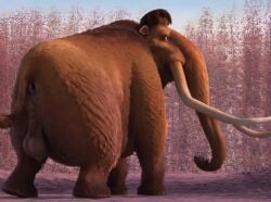 ai_generated all_fours animated anus ass big_butt fat forest_background ice_age_(film) ice_age_(series) inviting_to_sex low-angle_view male male_only mammoth manny_(ice_age) massive_butt naked obese presenting_butt quadruped shaking_butt swinging_balls tagme tail teasing_viewer trunk twerking video what why