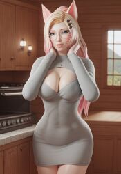 3d ahri ahri_(league_of_legends) ai_generated blender_(artwork) k/da_ahri k/da_series