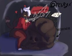 2025 2_tails ambiguous_anthro ambiguous_gender ambiguous_pred annoyed annoyed_pred anthro anthro_pred arrow_pointing_to_belly ashe_(kibibyte) ass bell bell_collar belly belly_on_ground big_belly big_butt biped black_belly black_body black_butt black_ears black_eyebrows black_eyes black_face black_fur black_nose black_tail black_text black_tuft bone bone_breaking bone_imprints bones_in_stomach calling_for_help cheek_tuft clothed clothed_ambiguous clothed_anthro clothing collar compression_sound_effect contextual_arrow crunch crushing_sound_effect dark_stockings dark_thigh_highs death dialogue digestion digital_media_(artwork) digital_painting_(artwork) directional_arrow domestic_cat ears_up english_description english_text eye_roll eyebrows facial_tuft fatal_vore feet felid feline felis floating_whiskers full-length_portrait fully_inside fur hair half-closed_eyes hand_on_belly hand_on_own_belly heart_reaction heart_symbol hearts_around_head hi_res hood_down hoodie huge_belly hyper hyper_belly imminent_death ineffective_clothing interrupted_speech jingle_bell jingle_bell_collar legwear light lighting male_(lore) mammal monotone_belly monotone_butt monotone_clothing monotone_face monotone_hair monotone_hoodie monotone_legwear monotone_stockings monotone_tail monotone_thigh_highs monotone_topwear motion_lines muffled multi_tail multiple_prey narrowed_eyes open_mouth painting_(artwork) pointy_ears portrait prick_ears red_clothing red_heart red_hoodie red_legwear red_stockings red_thigh_highs red_topwear rumbling_stomach same_size_vore satisfied_look shaded shadow shortened_sound_effect shut_up side_view signature sitting skull skull_imprint skull_symbol soft_shading soft_vore solo sound_effect_variant sound_effects stockings tail tail_decoration talking_to_another talking_to_prey tcsrjx text text_emphasis thick_thighs thigh_highs toeless_legwear toeless_stockings toeless_thigh_highs topwear tuft twitter_handle unseen_prey unwilling_prey vore vowelless vowelless_sound_effect vowelless_vocalization white_feet white_hair white_inner_ear white_text_outline wrinkles_in_clothes yellow_sclera