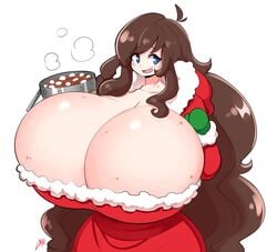 breasts christmas cleavage freckles_on_breasts huge_breasts mole mole_on_breast mole_on_breasts moles peasant_girl_(ch3rrycupcakes) source_request tagme theycallhimcake