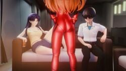 1boy 1futa 1girls 3d 3d_(artwork) 3d_animation age_difference amateurthrowaway animated ass asuka_langley_sohryu balls barefoot big_ass big_balls big_breasts big_butt big_penis blowjob bottomless breasts butt couch cucked_by_futa cuckold doggy_style erection exposed_penis feet fellatio female foreskin from_behind futa_on_female futadom futanari kneeling large_breasts long_hair male malesub middle_finger milf misato_katsuragi neon_genesis_evangelion netorare no_dialogue no_panties older_female on_couch oral orange_hair penetration penis penis_awe plugsuit purple_hair red_hair retracted_foreskin shinji_ikari shorts sitting smug soles sound spread_legs testicles thick_penis thrusting toes twintails uncircumcised video