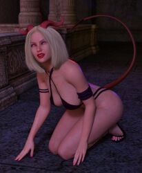 daz3d horned_female looking_at_viewer mary_lee_walsh scantily_clad sonichu succubus