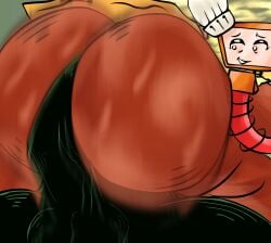 1boy 1girls anal anal_sex anthro ass ass_bigger_than_head ass_focus balls big_ass big_penis breasts cookieware_(die_of_death) die_of_death_(roblox) gilf looking_back milf motion_blur nude nude_female penis pursuer_(die_of_death) roblox roblox_background roblox_game robloxian screen_face sex sinfulstars source_request tagme tv_head