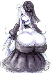 2b213 cleavage curvy eye_bags female gothic huge_breasts mei_(2b213) solo source_request tagme