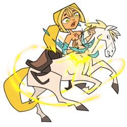 1animal 1girls bridgette_(tdi) centaur centauress chizu_ps_(artist) horse merging total_drama_island transformation