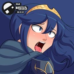 1girls ahe_gao ahegao alternate_version_available anal blue_eyes blue_hair blush close-up crossover face_focus female female_only fire_emblem fire_emblem_awakening fucked_silly long_hair lucina_(fire_emblem) randomboobguy redraw silence_the_draws slc super_smash_bros. sweat sweatdrop tiara tongue tongue_out